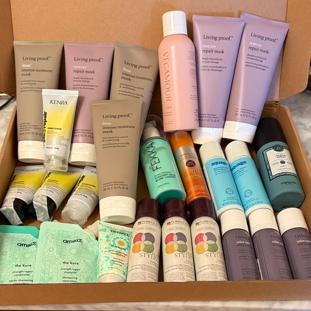 Living Proof Hair Care Lot vegamour amika kendra fekkai mask, shampoo spray - Picture 1 of 13